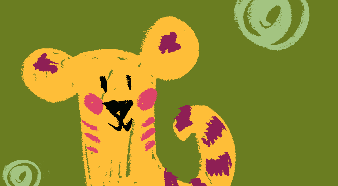 Illustrierter Tiger der Kleyer Sonnenkinder